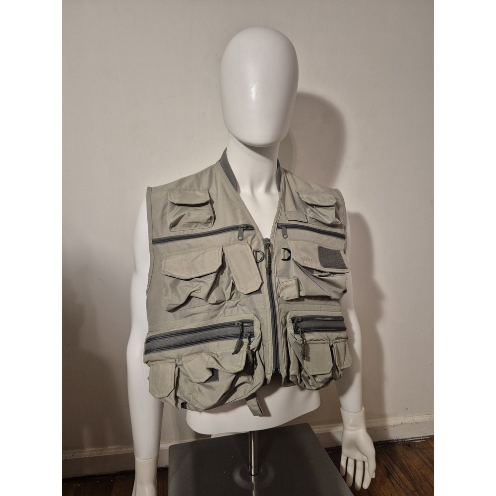 Vtg Orivis XL Khaki Fishing Vest 30 Compartment Very Nice Condition